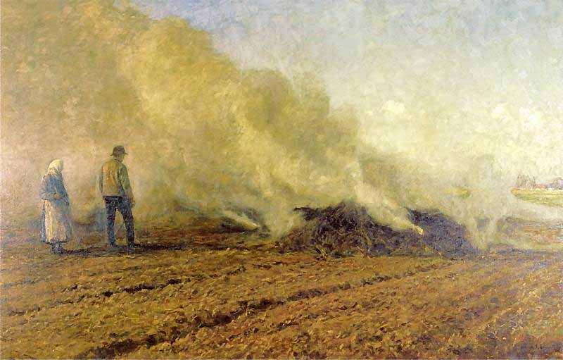 Achille-Etna Michallon Bonfire oil painting image